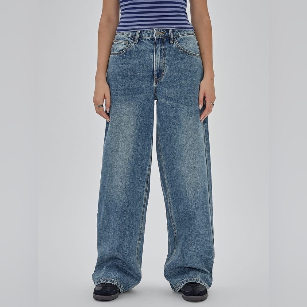New Guess Originals Denim Flare Wide-Leg Jeans SZ 24
